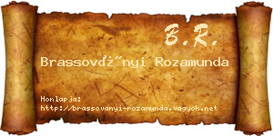 Brassoványi Rozamunda névjegykártya